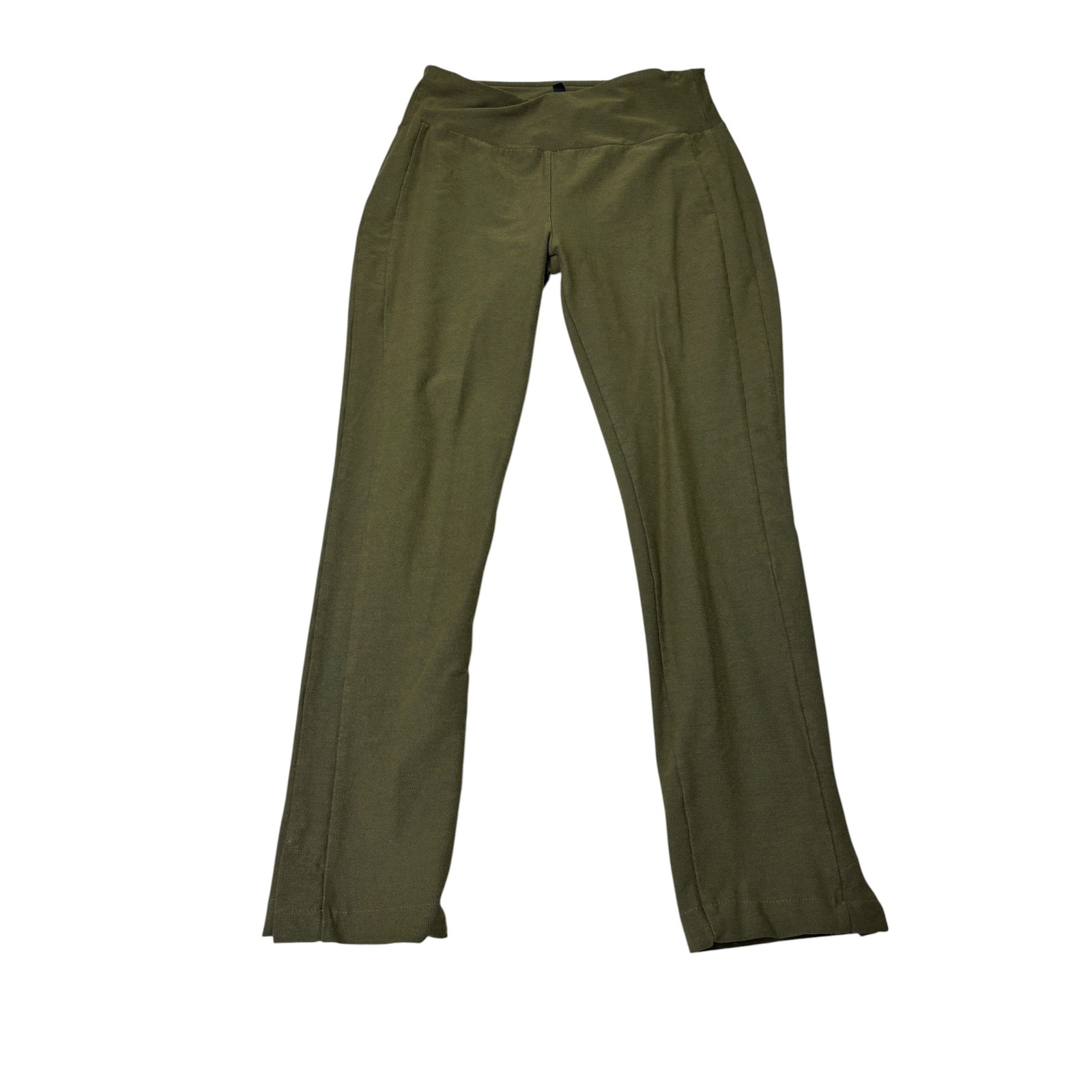 Eileen Fisher System Stretch Crepe Slim Ankle Pants Oliver Green F18tk 24x24 Usa